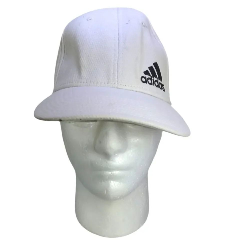 Stylish ADIDAS Unisex White Cap with Gray Accents - Size: Elastic Medium